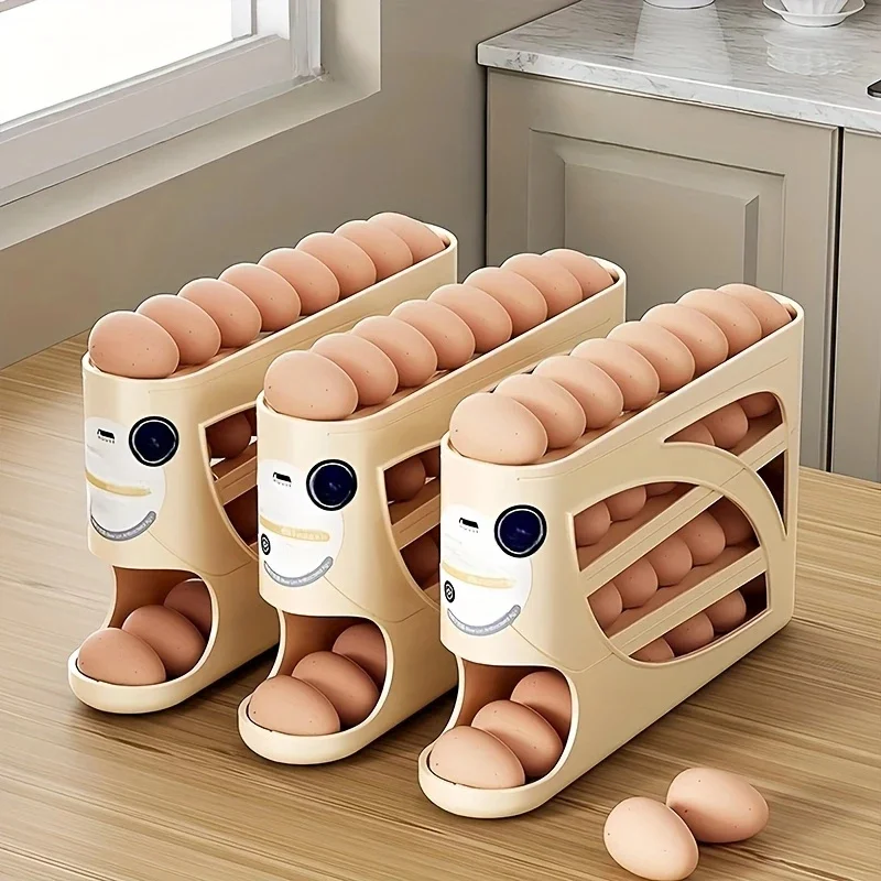 Automatic Rolling Egg Holder for Fridge